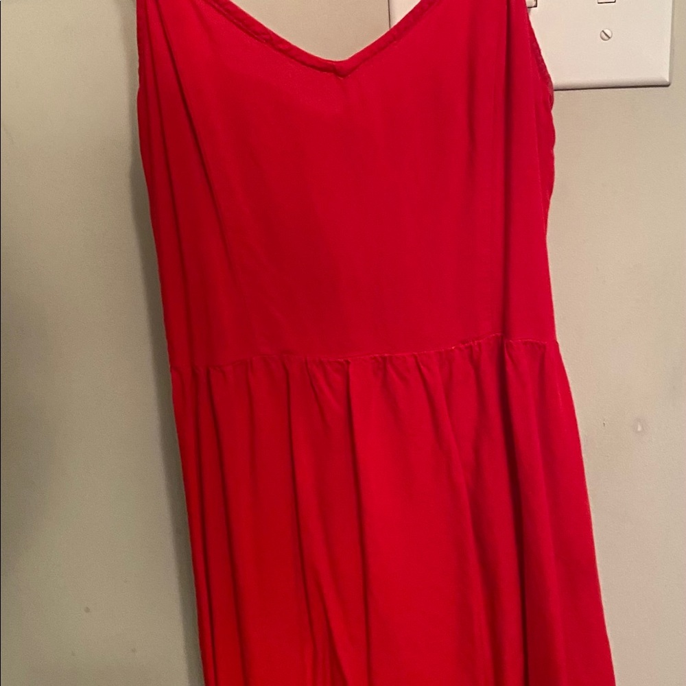 Short red dress!